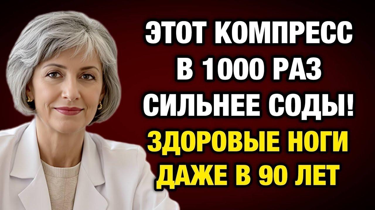 НОГИ СТАНУТ ЛЕГКИМИ В ЛЮБОМ ВОЗРАСТЕ! Секретный компресс сильнее соды