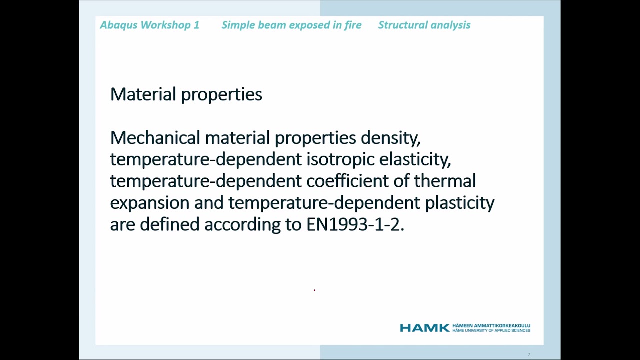 Structural response analysis of simple beam structure exposed to fire using beam element