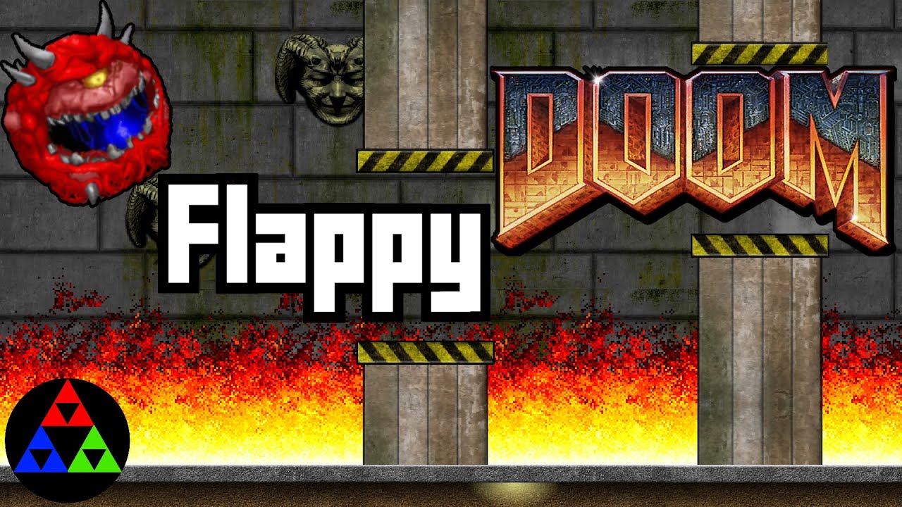 Flappy Bird в стиле DOOM на Python