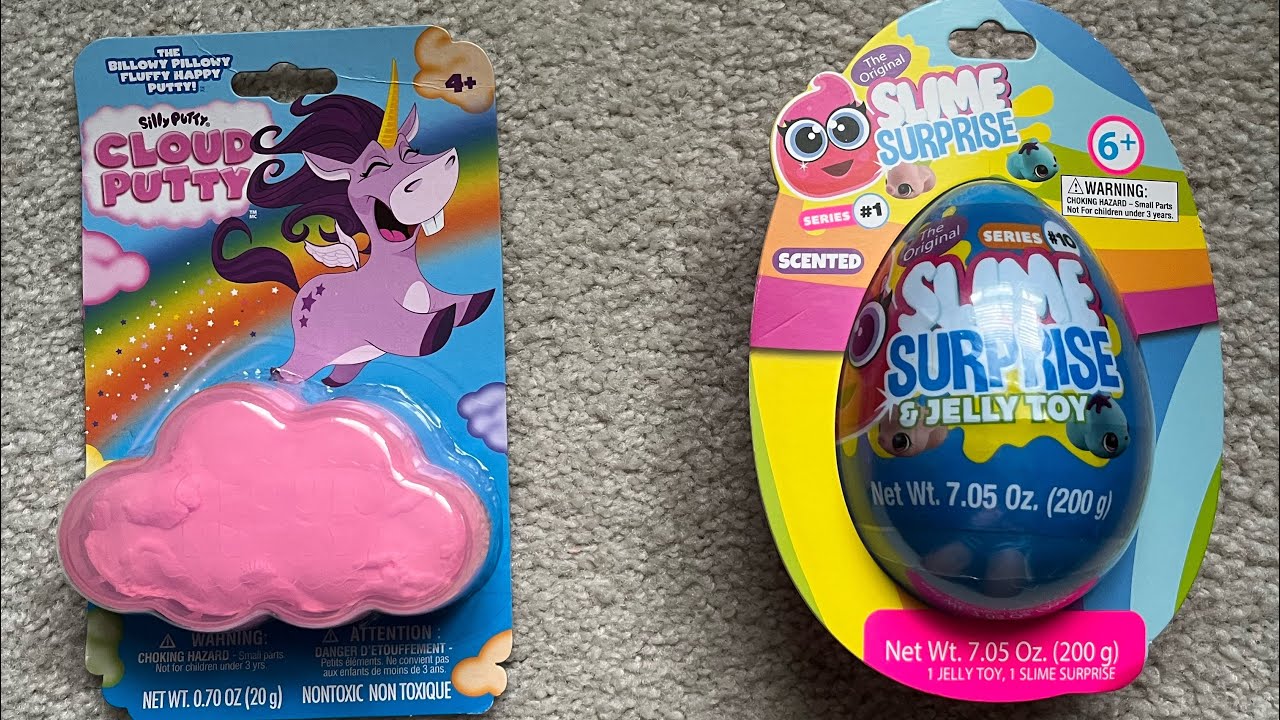 Target vs T.J.maxx store bought slime review yoyo lipgloss slime surprise & silly putty cloud putty
