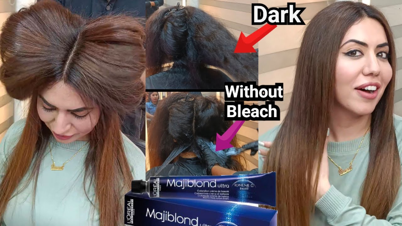 Dark To Light ||सिर्फ एक ट्यूब से || Without Bleach || Hair Color Change || By Salonfact
