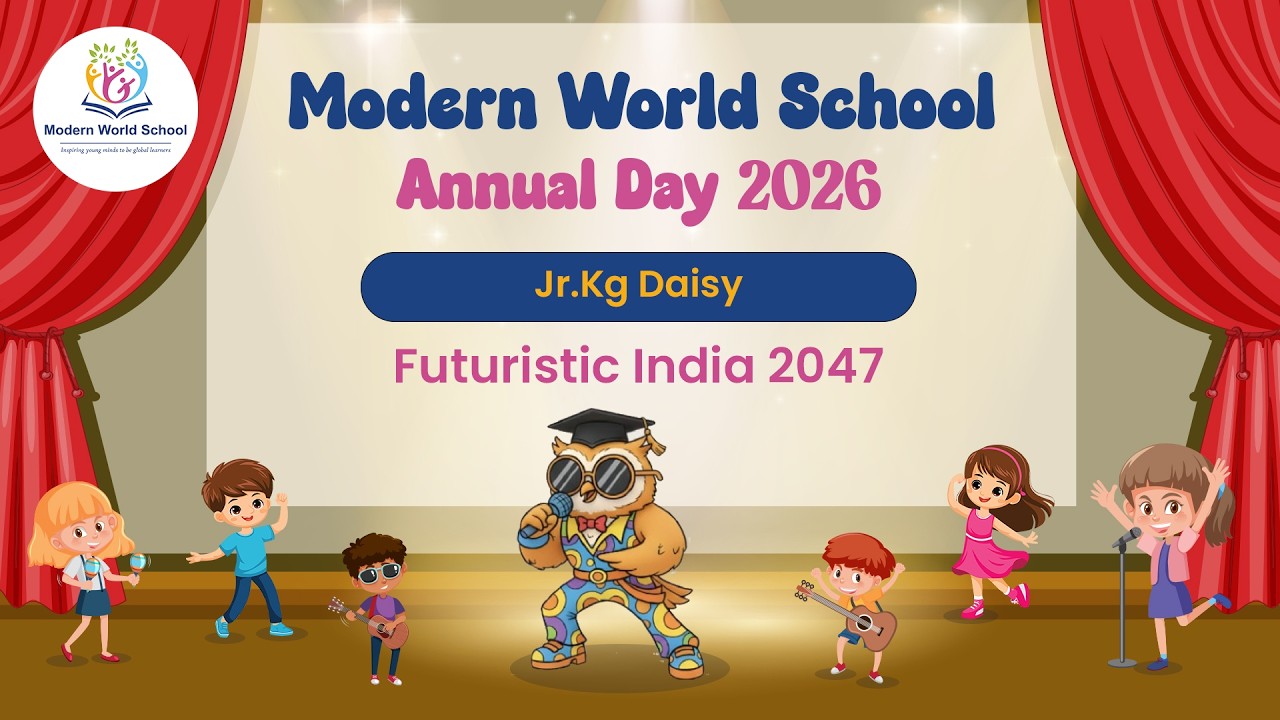 🚀 Futuristic India 2047 Dance ✨ | Jr. KG Daisy Class | Modern World School Annual Day 2026 🎉