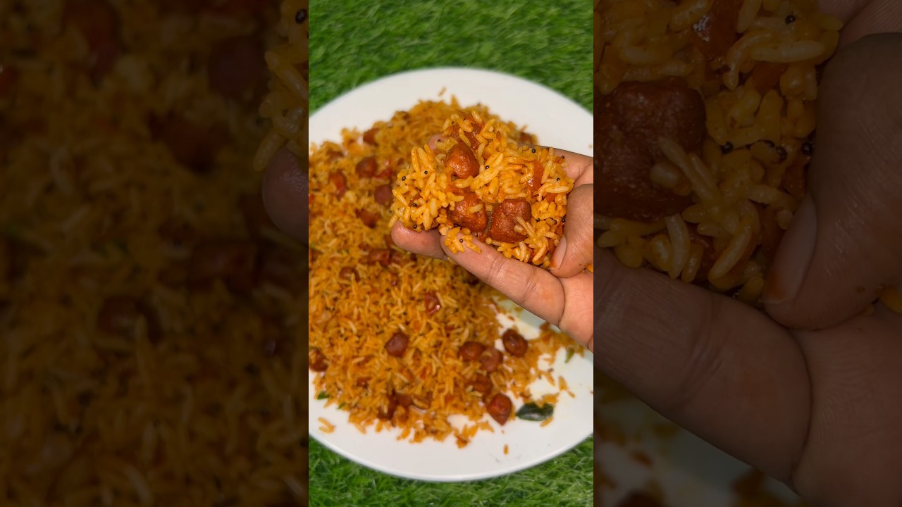 😋 சோயா சங்க்ஸ் சாதம் #food #cooking #recipes #tamilrecipes #tamil #shorts #short #soyachunkrecipe