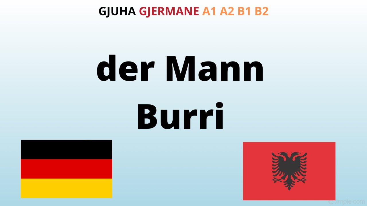 Emra dhe Shprehje A1 A2 B1 Gjuha Gjermane