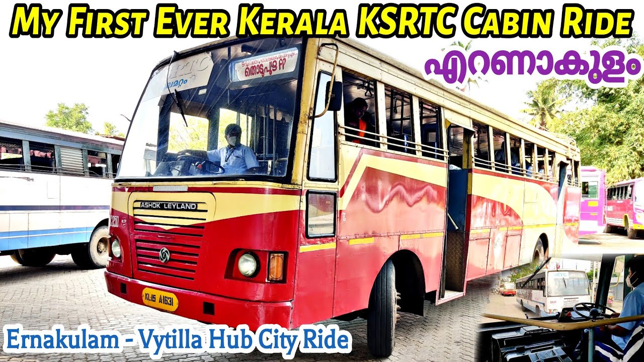 First every Kerala KSRTC Cabin ride🔥 |Ernakulam City Ride | Vytilla Mobility Hub | Smooth Handling