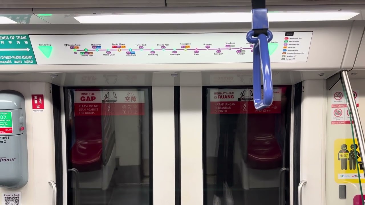[SBST, North-East Line] Alstom Metropolis C751A 7051/7052 from Hougang to Kovan