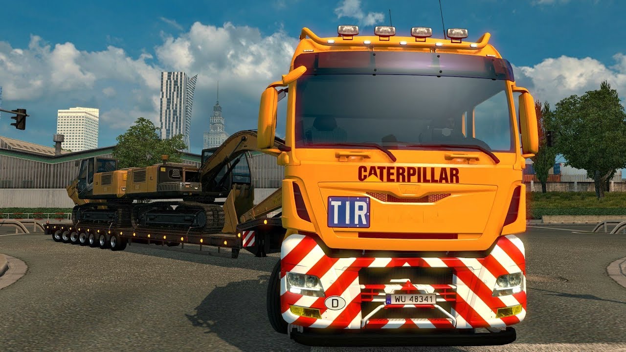 MAN TGX Euro 6 | Transportando Dos Excavadoras en Polonia | Sobrepeso