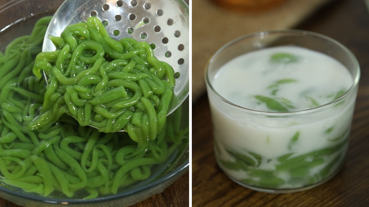 B&aacute;nh lọt nước cốt dừa (Pandan jelly dessert) | C&aacute;ch l&agrave;m đơn giản với nguy&ecirc;n liệu dễ kiếm nhất