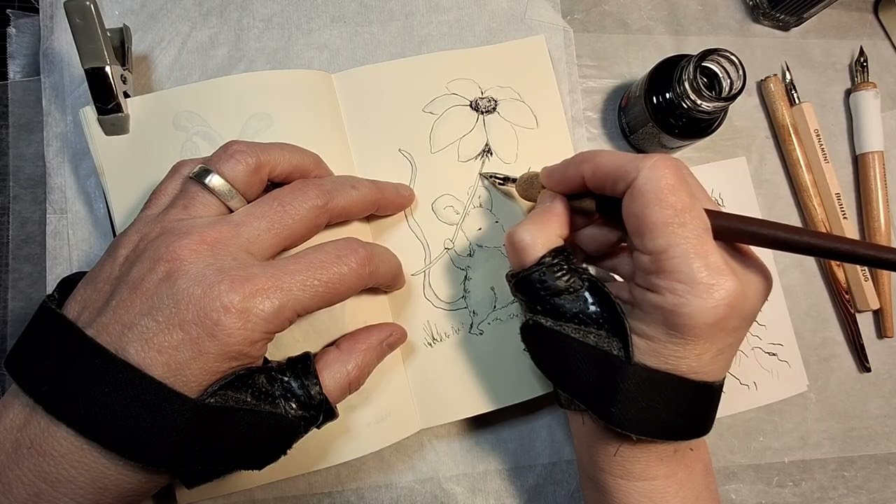 Dip pen drawing by Clancy 