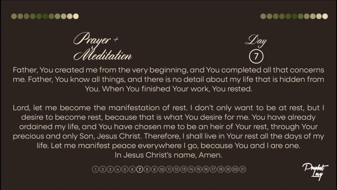 DAY 7 // 21 DAYS OF RESURRECTION // PROPHET LOVY L. ELIAS