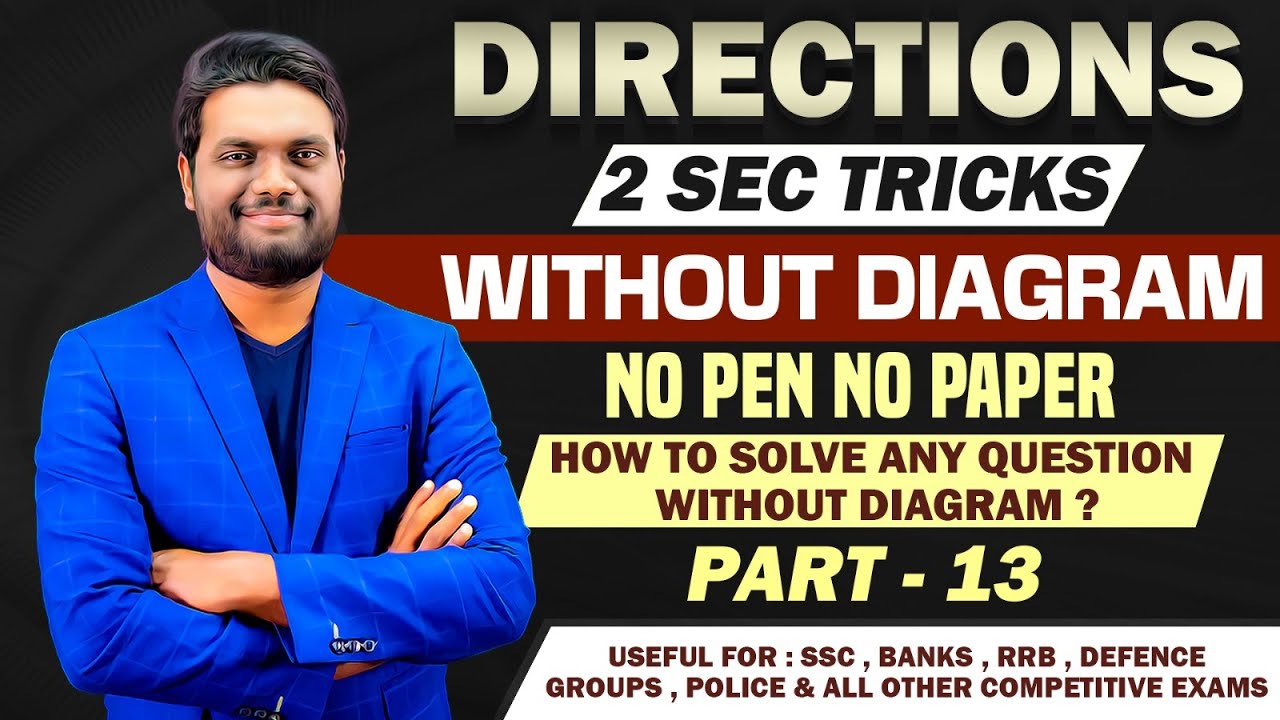 DIRECTIONS (PART - 13) 2 SEC TRICKS | NO PEN NO PAPER (WITHOUT DIAGRAM) | SMART & BEST TRICKS
