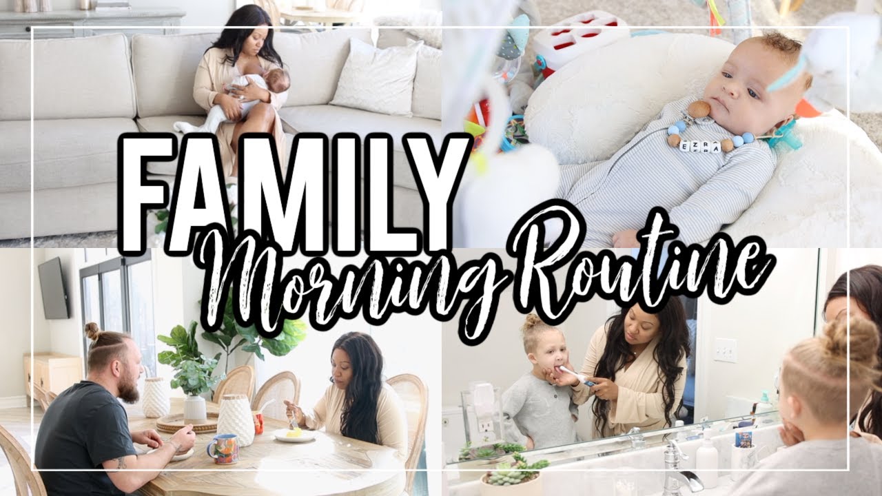 *NEW* 2022 Family Morning Routine with a Newborn + Toddler!