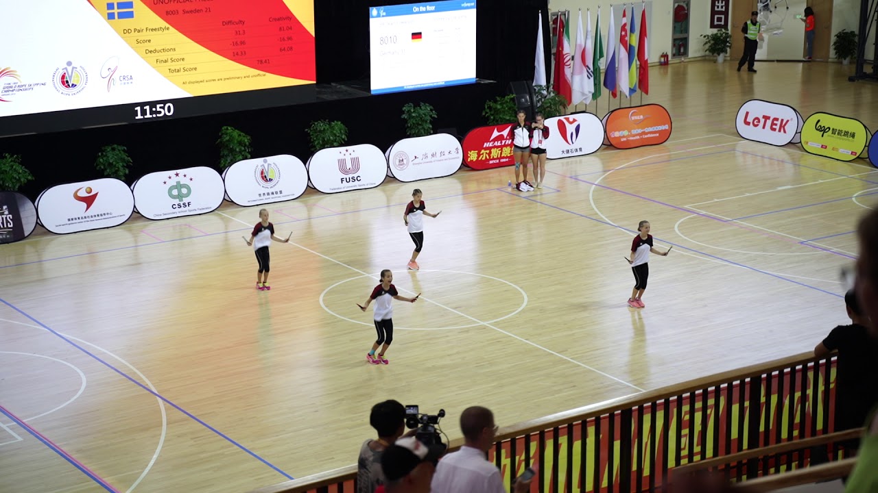 2018 FISAC IRSF Junior World Rope Skipping Championships Female Team SR Team Freestyle Germany 31
