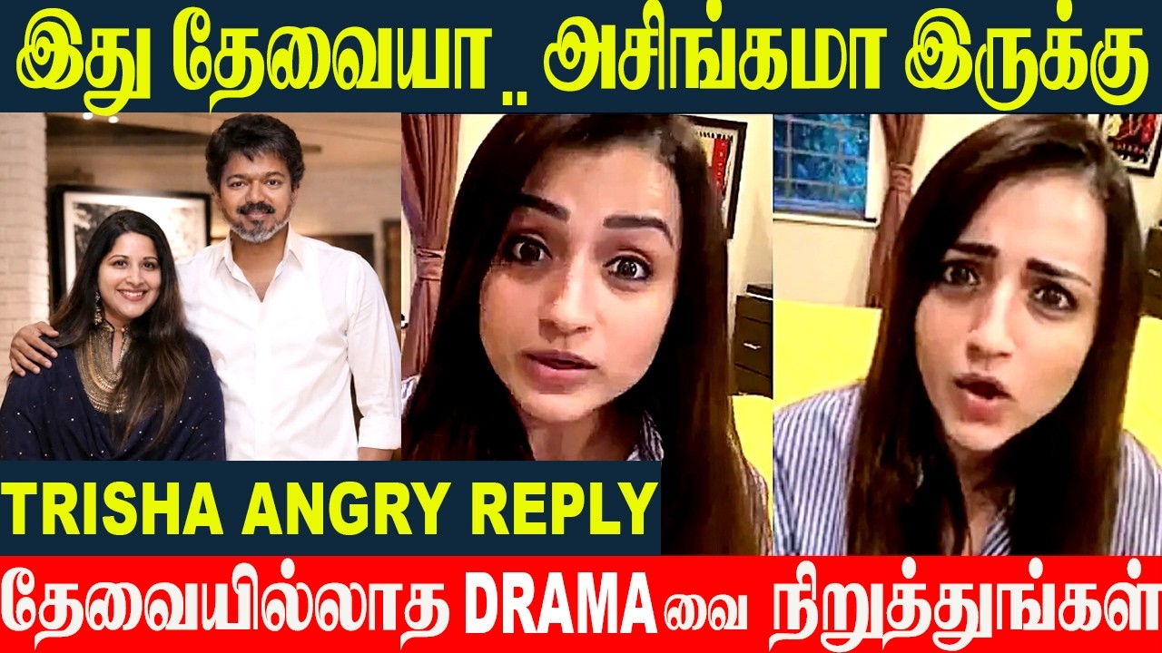 CM Vijay Sangeetha Divorce நடிப்பு ?😱- Trisha Reaction |Thalapathy Vijay |  Divorce | Breaking News