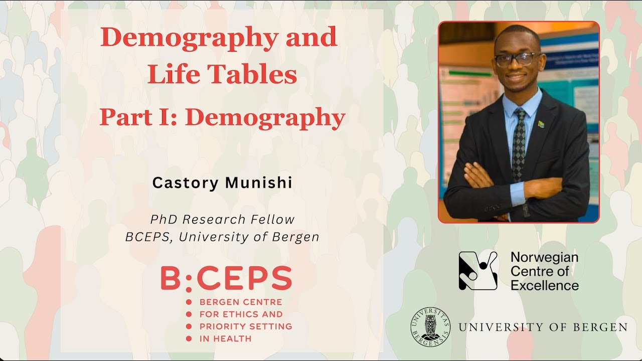 Castory Munishi: Demography and Life Tables Part 1 (Demography)