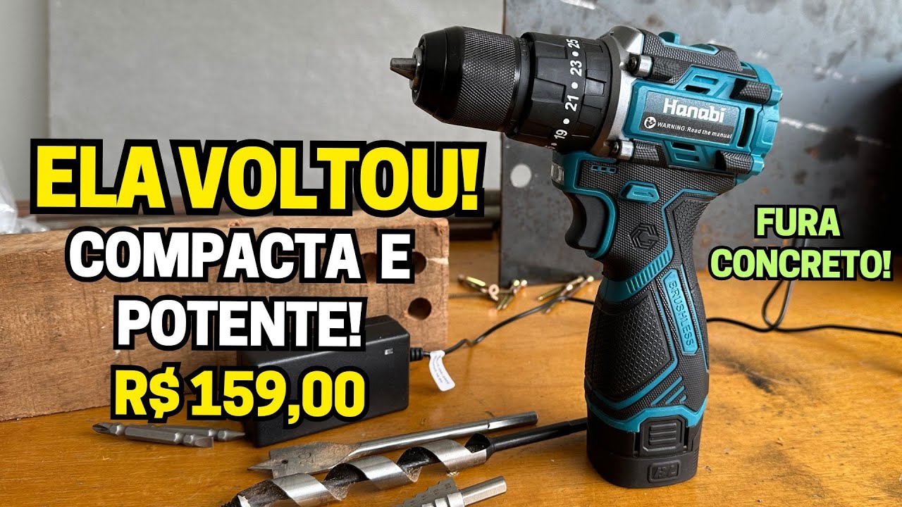Ela voltou! Parafusadeira compacta com impacto HANABI 16.8V - Teste completo!