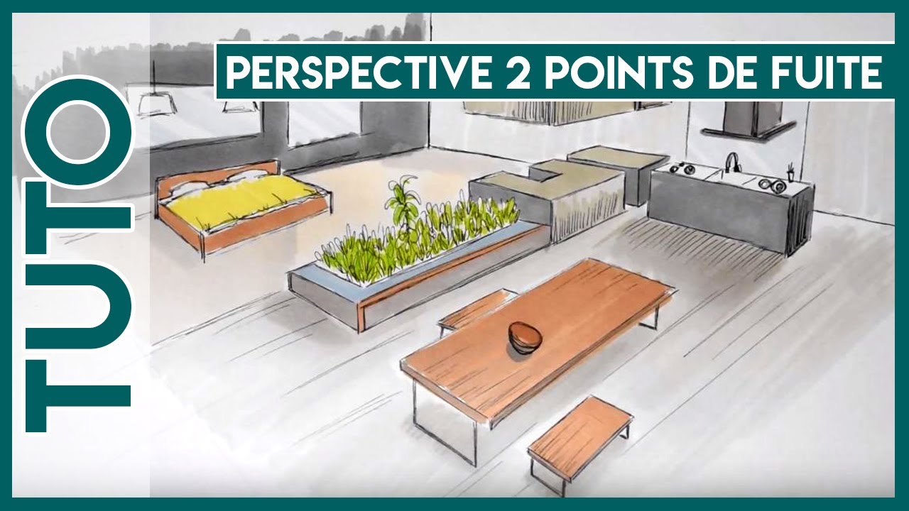 [Tuto n°20] TECHNIQUE D'ARCHITECTE - Perspective à 2 points de fuite - Close To Art