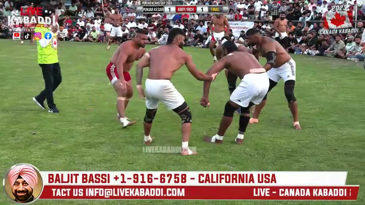 FINAL MATCH - 2023 Canada Kabaddi Punjab Kesari Kabaddi Cup 2023