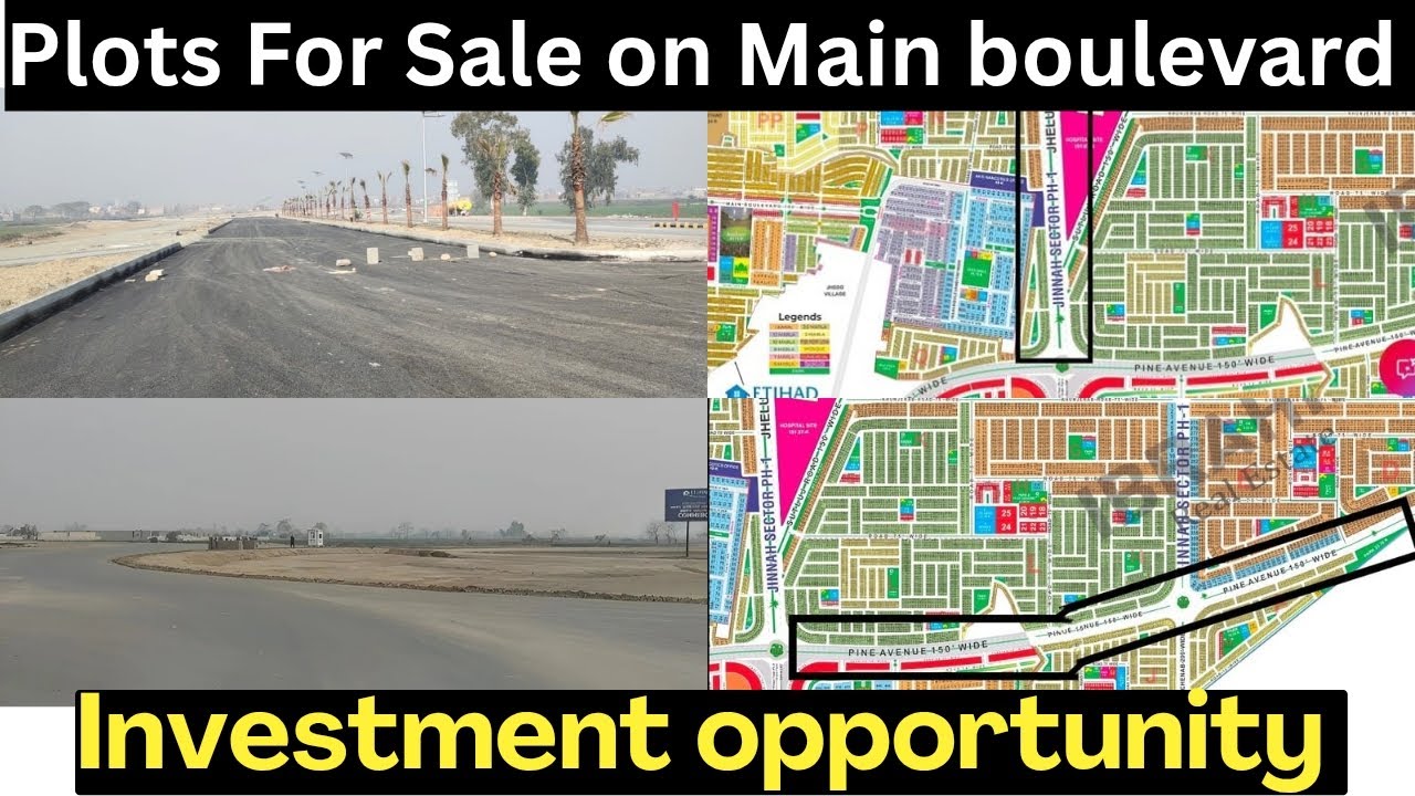 LDA CITY LAHORE Main boulevard 300 Feet and pine avenue road plots For Sale