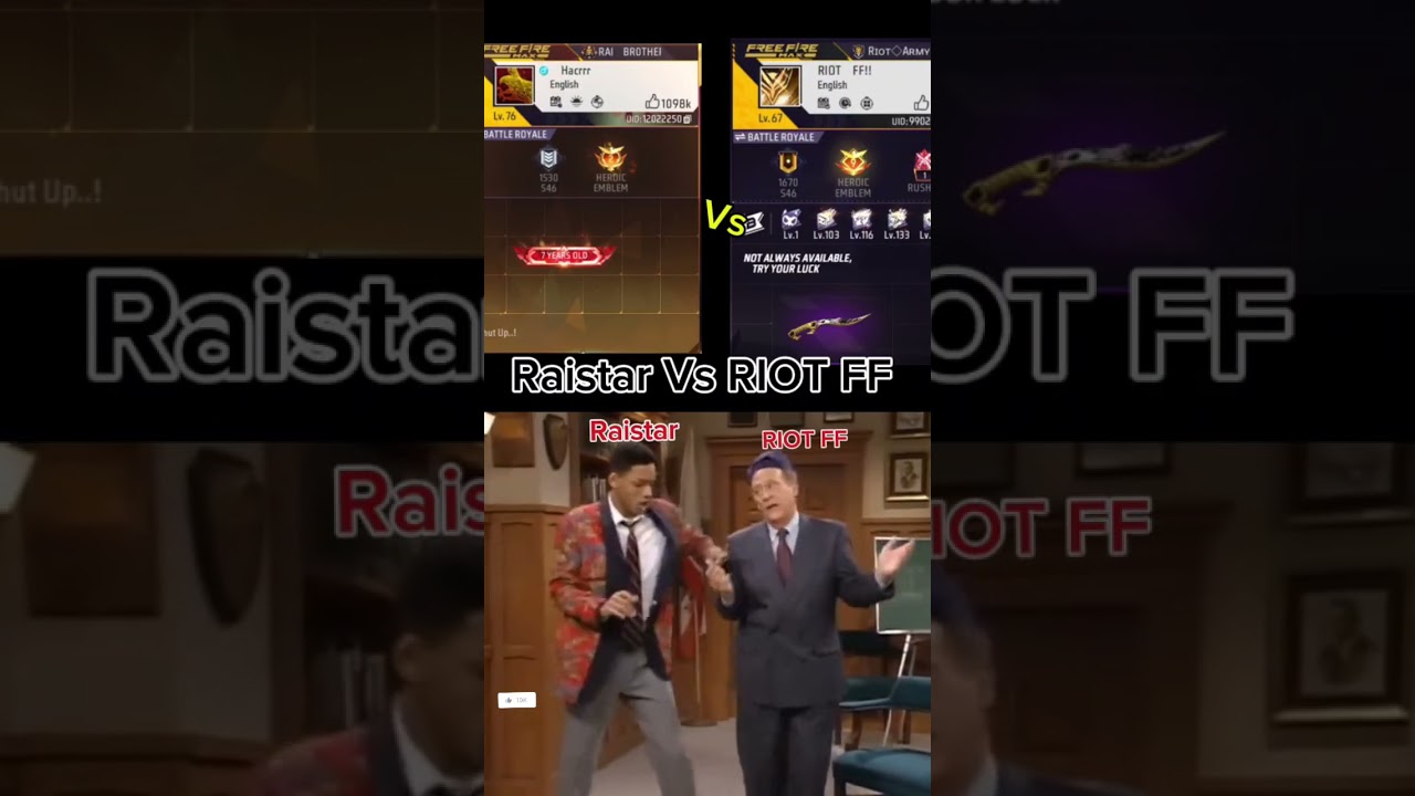 Raistar Vs RIOT FF ☠️_para SAMSUNG, A3, A4, A5, A6, A7, J2, S6, S7, A10, A20, A30, A50, A70 #shorts