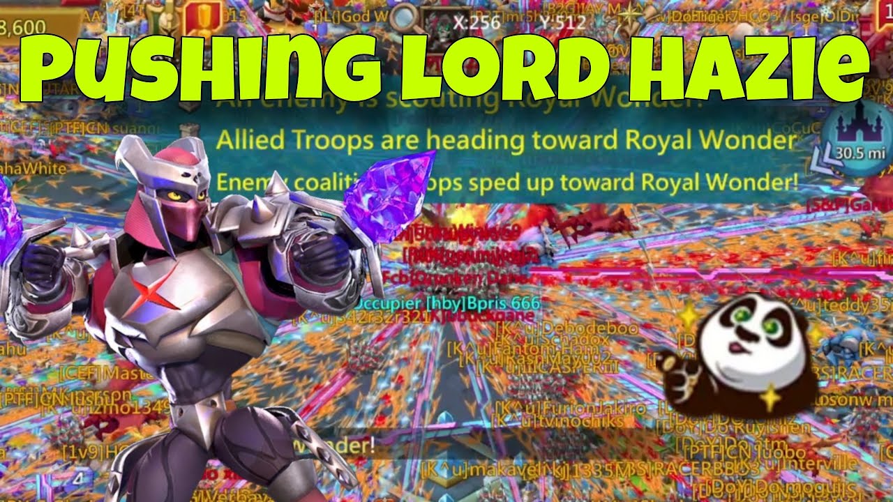 Lords Mobile - Pushing Lord Hazie on emperor war for rank. Defending rallies. Part 1