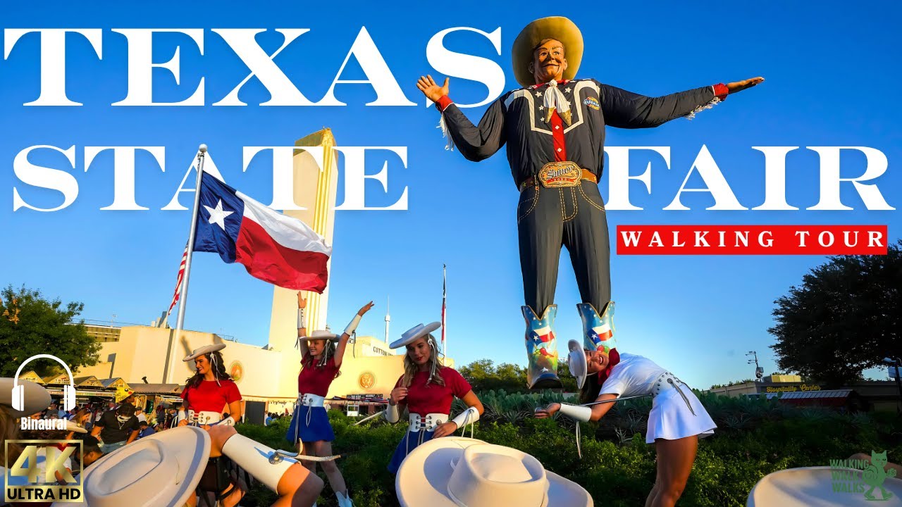 Immersive Walk Through the State Fair of Texas | 4K Binaural ASMR