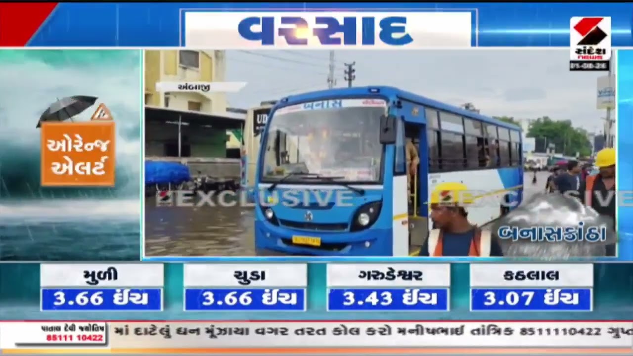 Ambaji | યાત્રાધામ અંબાજીમાં ધોધમાર વરસાદ | Heavy Rain | Gujarat | Weather | Monsoon