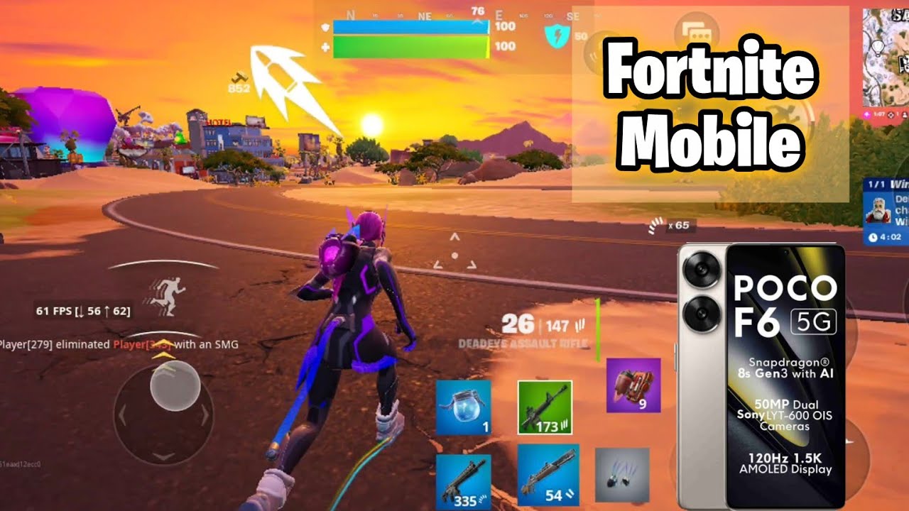 New Fortnite Mobile Chapter 7 season 1 Gameplay on Poco F6 | Adamas | Long