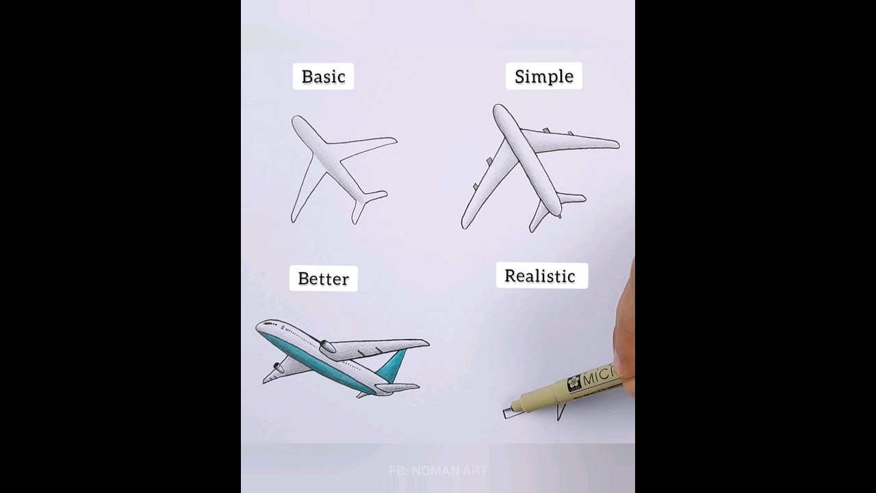 Airplane Drawing #shorts #drawing #art