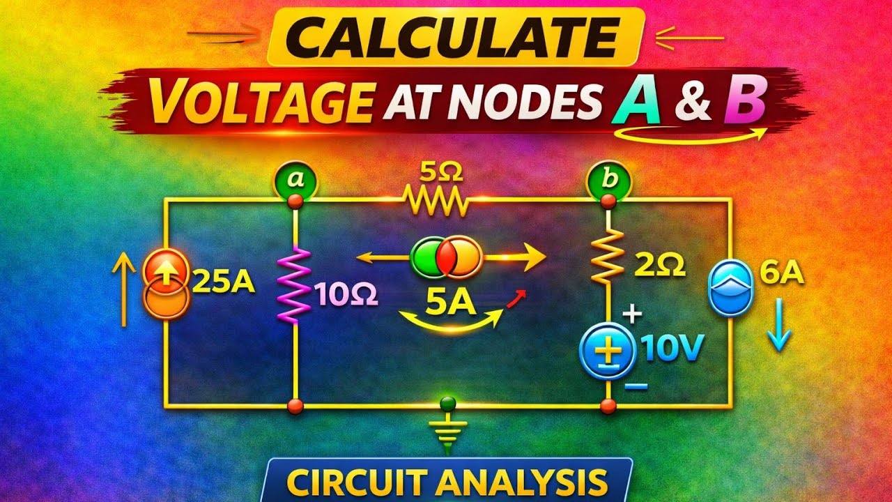 Nodal Analysis Problem Explained Simple Tamil 🔥 (Step by Step)