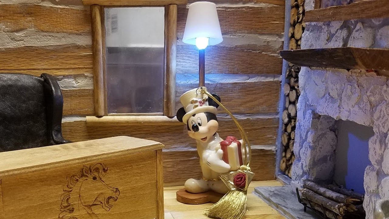 DIY Dollhouse Makeover (1:12 Scale) Mickey Mouse Floor Lamp | Naomi House Part 25