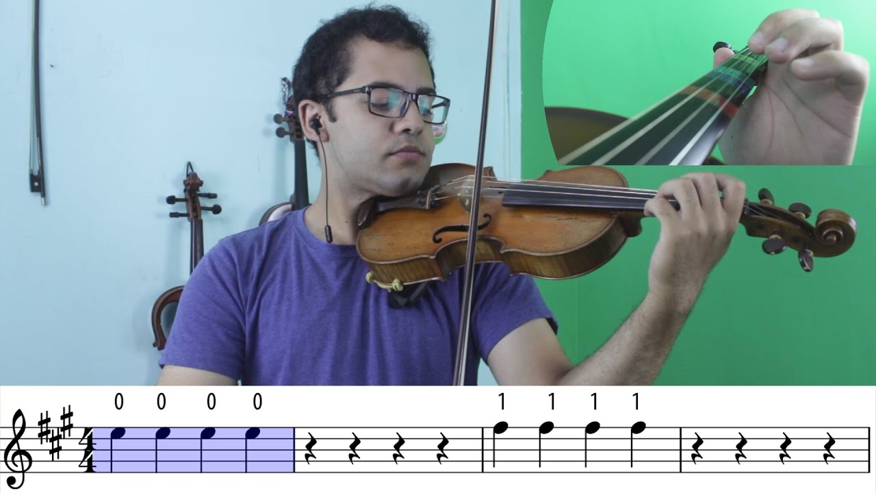 EXERCÍCIOS | USANDO 1º, 2º E 3º DEDO NA CORDA MI | Aulas de Violino Online | INICIANTE 1 #5