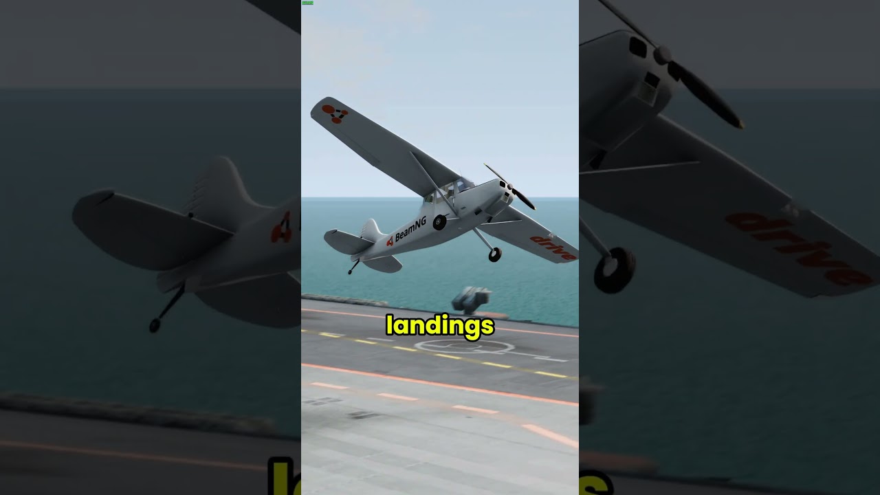 BeamNG now has SHIPS? Aircraft Carrier✈️🛥️#shorts