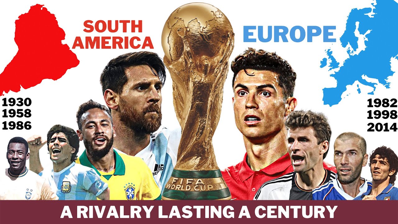 The World Cup Rivalry Between South America and Europe (1930-2022)