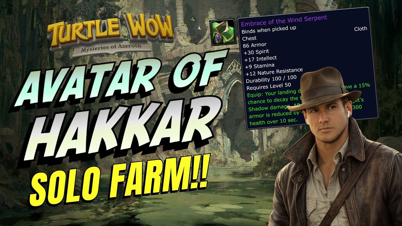 Turtle WoW - IT DROPPED!!! Avatar of Hakkar Embrace of The Wind Serpent solo farm
