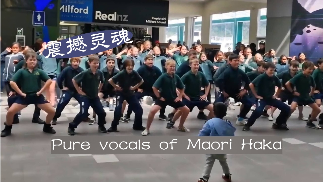 震撼灵魂！新西兰小学生表演纯人声哈卡舞 (Haka) | Powerful School Kids Haka at Milford Sound