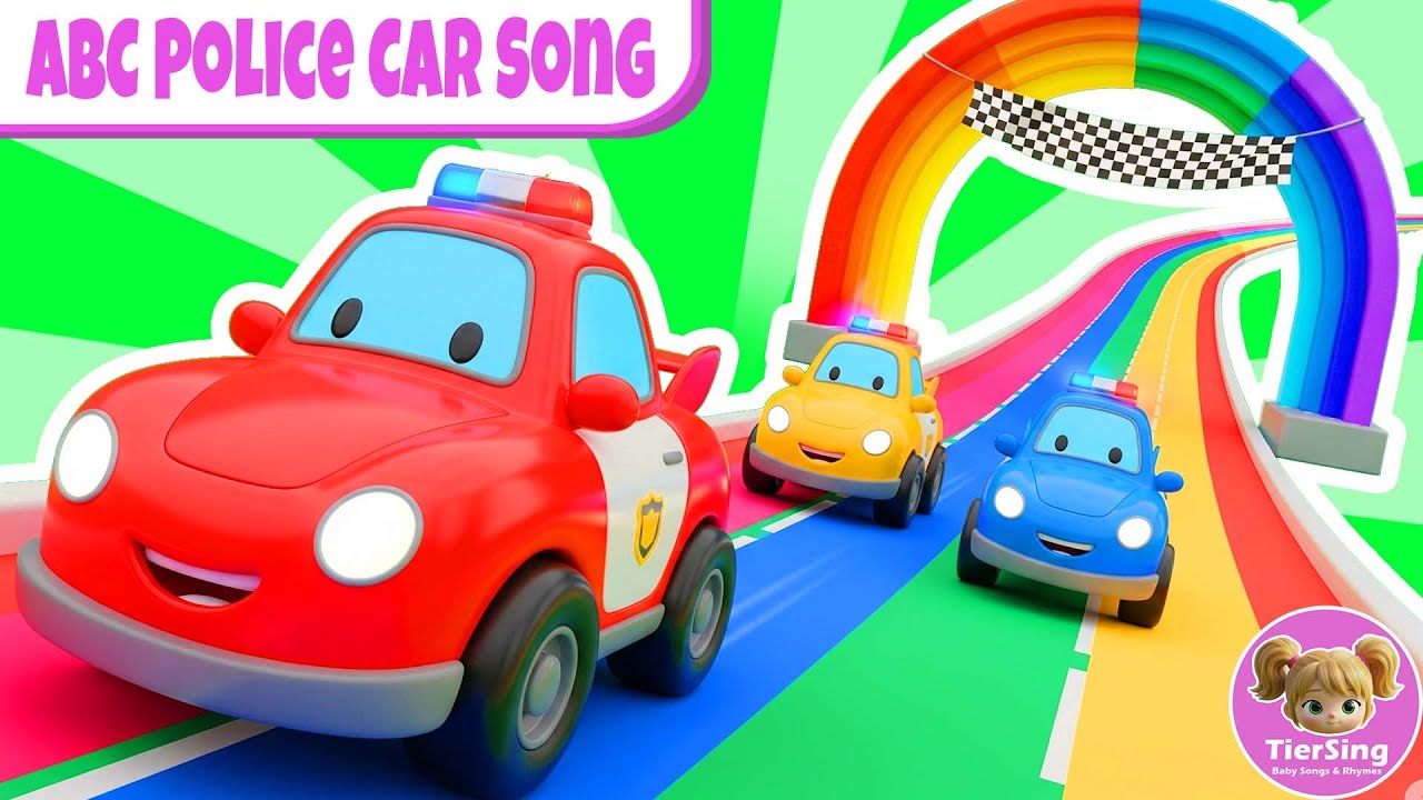 ABC Police Car Song 🚓 Learn Alphabet A to J | Fun ABC Song for Kids & Toddlers