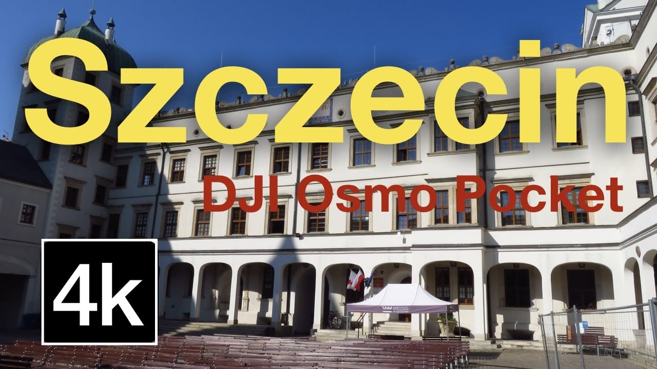 Szczecin Walking tour Poland  4k street view Castle