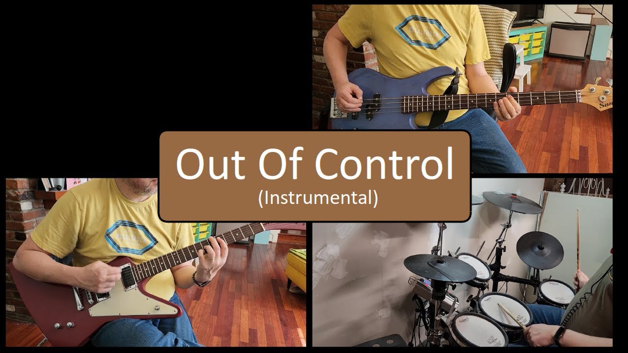 U2 - Out of Control - Guitar/Bass/Drum Cover - Instrumental