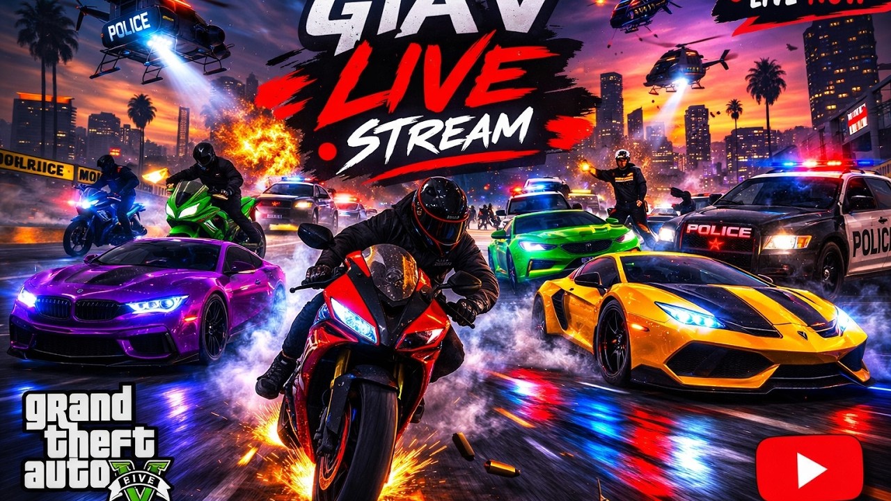 GTA V CHAOS POLICE CHASE I LIVE🔴 I JOIN NOW 🔥🔥