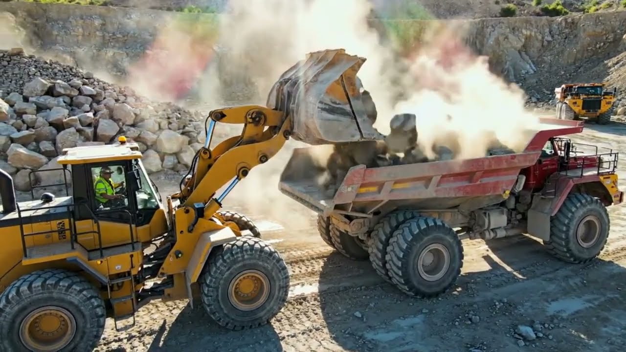 Monster Machines in Action! Extreme Rock Loading at the Quarry