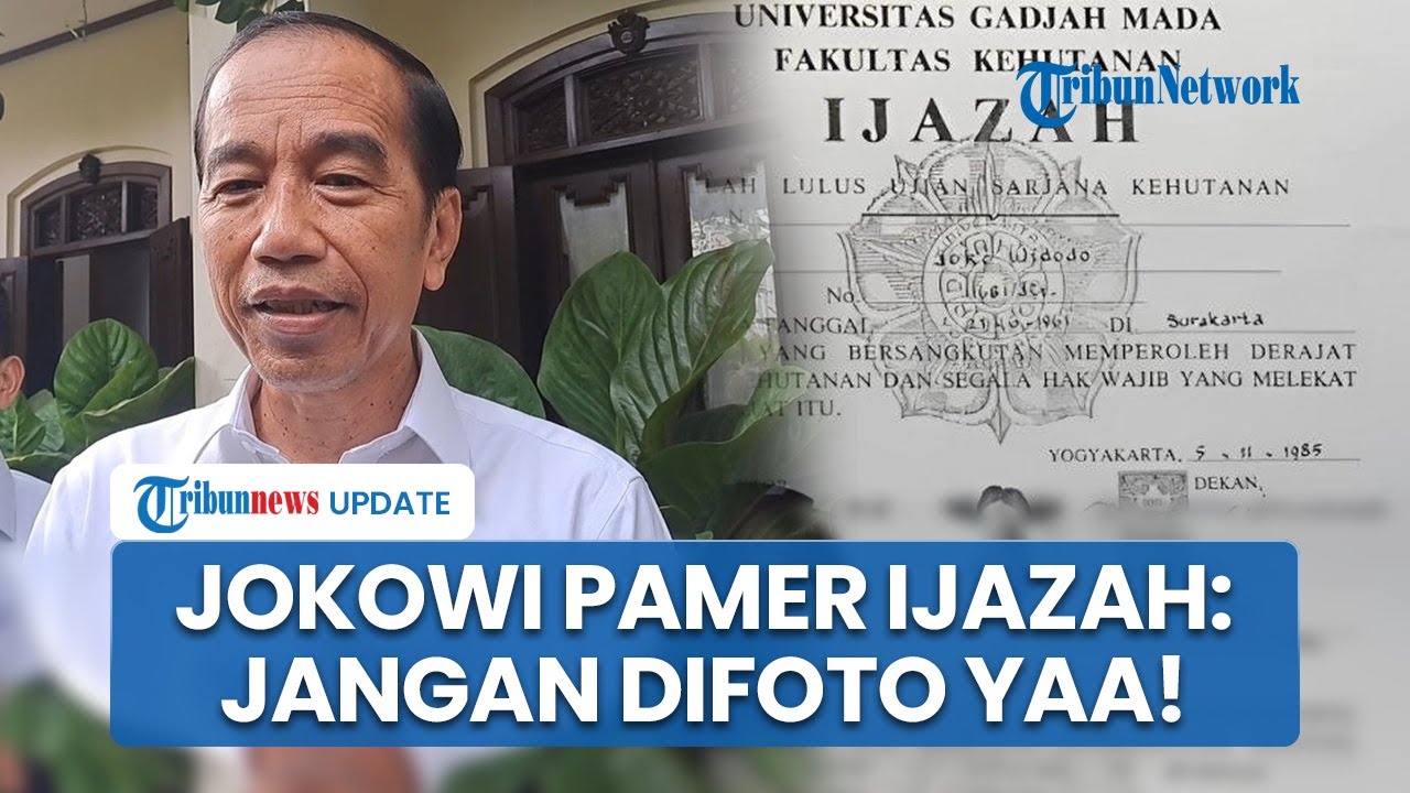 Jokowi Pamerkan Ijazahnya SD hingga UGM ke Wartawan Secara Tertutup di Rumahnya: Jangan Difoto Ya!