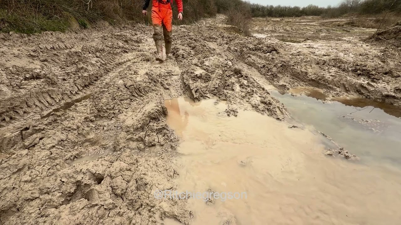 Muddy off road track 