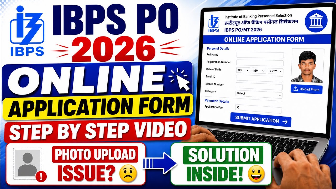 How to Apply IBPS PO 2026 in Tamil | IBPS PO 2026 Apply Online Full Process | photo upload issue