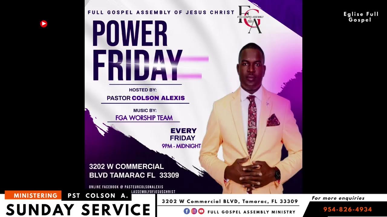 POWER FRIDAY 9:30 PM SERVICE|| D'ADORATION ET DE LOUANGE