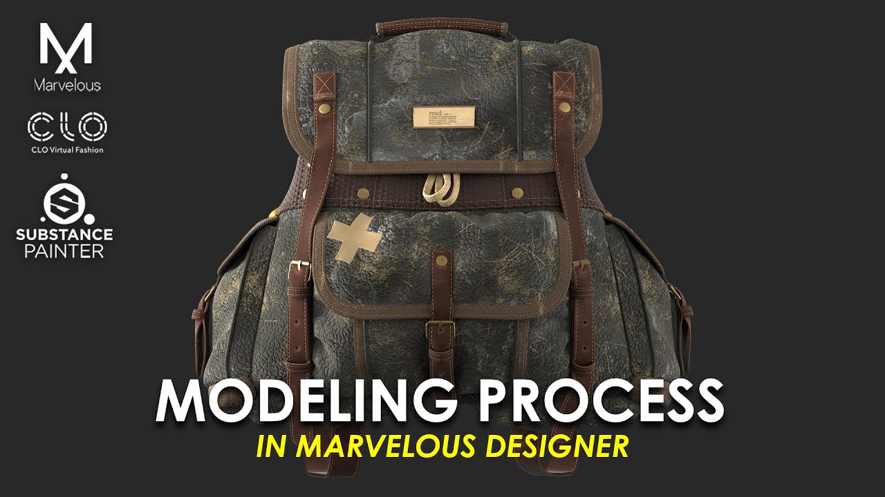 Process of Creating Backpack in Marvelous designer + Project files