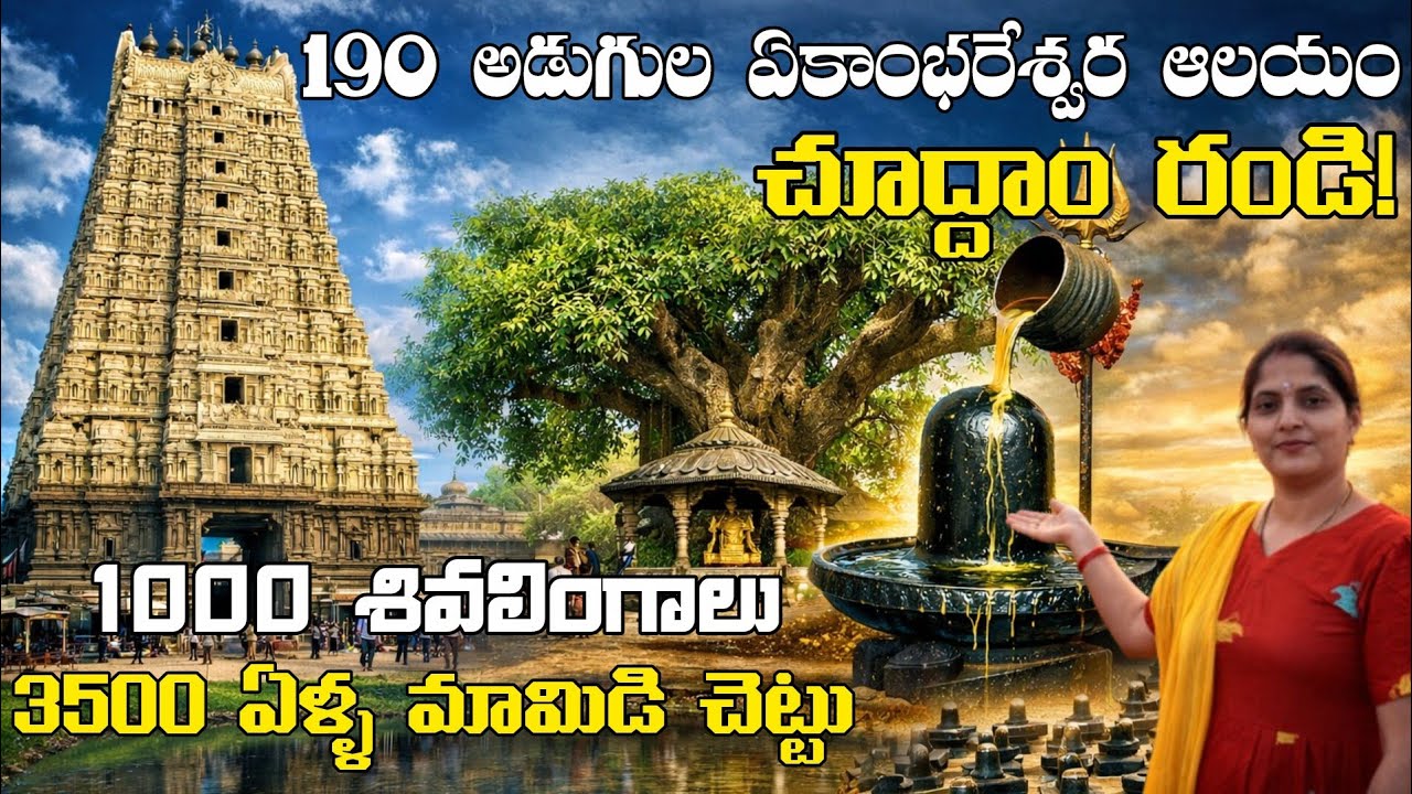 పృథ్వి లింగం | Sri Ekambareshwara Swamy Temple Tour | Kanchipuram Temples | Srinya Tales