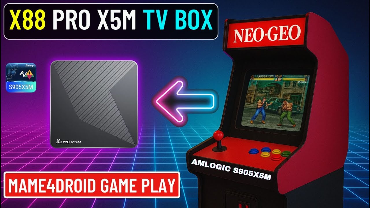 X88 Pro X5M com Amlogic S905X5M 🚀 Testando Jogos Arcade Neo Geo no MAME4droid!