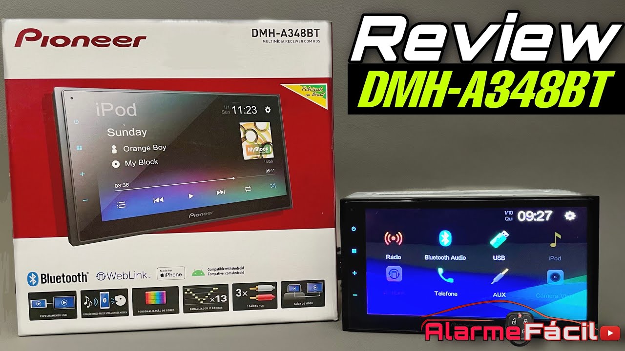Demonstração Pioneer DMH-A348BT ✅Com Espelhamento Android e IPhone