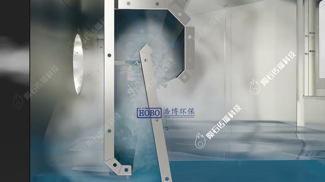 Water Swirl Wet Dust Collector Animation